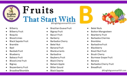 Fruit That Starts With B – Fruit Names List