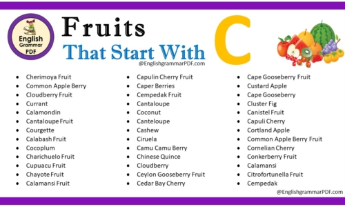 Fruit That Starts With C – Fruit Names List