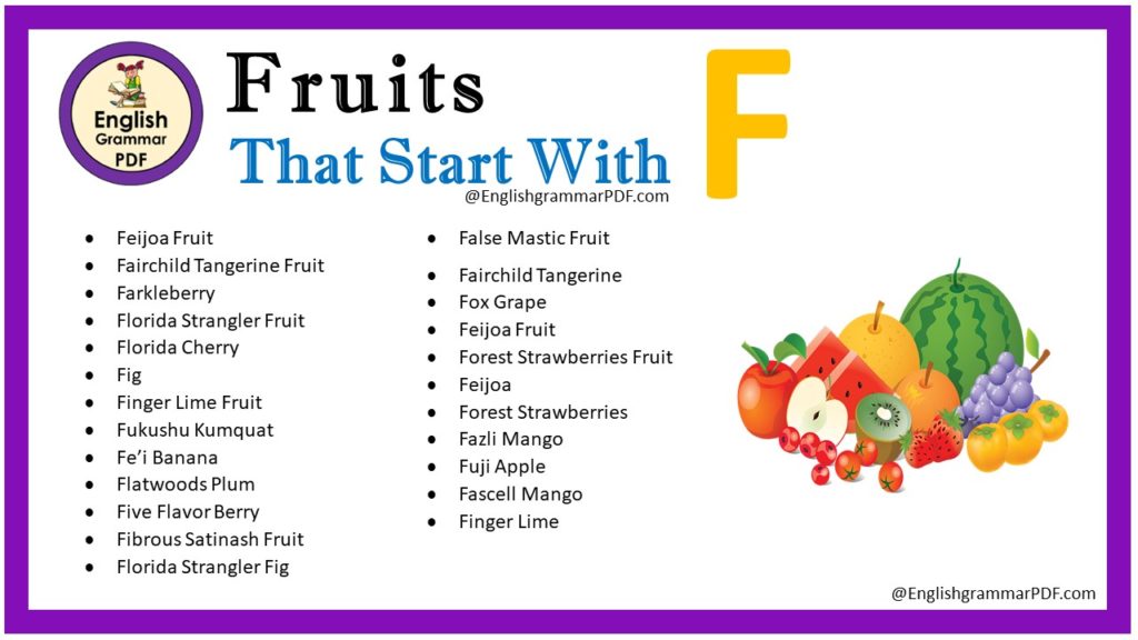 fruits that start with f