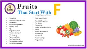 fruits that start with f