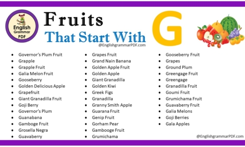 Fruit That Starts With G – Fruit Names List