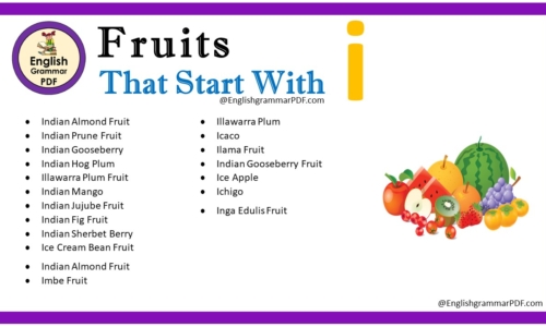 Fruit That Starts With I – Fruit Names List