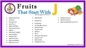 fruits that start with j