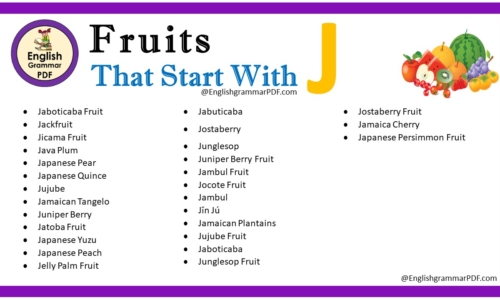 Fruit That Starts With J – Fruit Names List