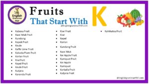 fruits that start with k