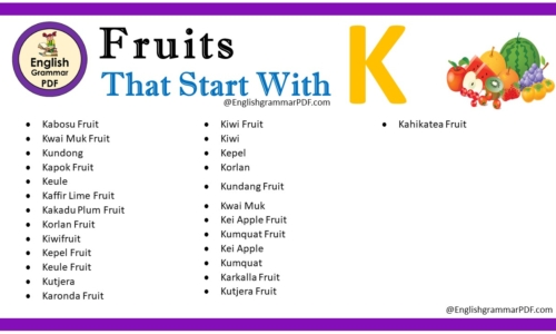 Fruit That Starts With K – Fruit Names List