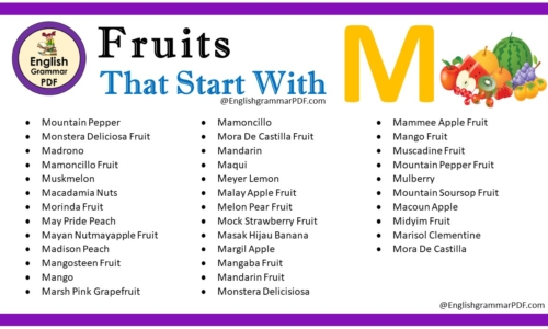 Fruit That Starts With M – Fruit Names List