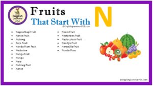 fruits that start with n