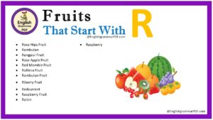 fruits that start with r