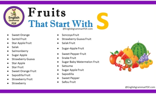 Fruit That Starts With S – Fruit Names List