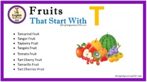 fruits that start with t