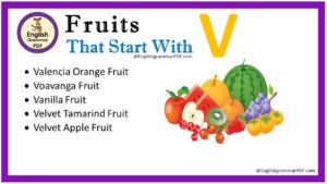 fruits that start with v