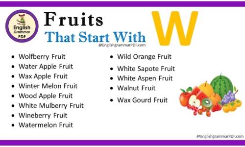 Fruit That Starts With W – Fruit Names List