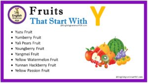 fruits that start with y