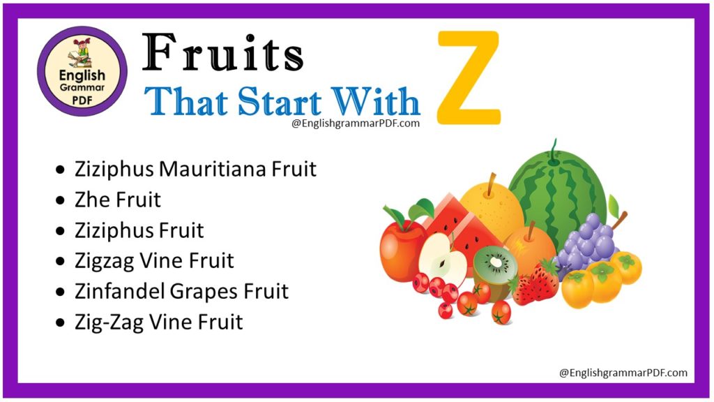 fruits that start with z