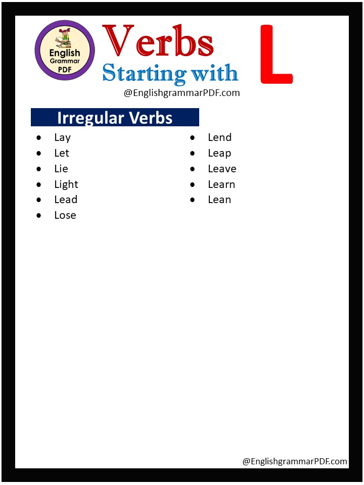 irregular verbs that start with l