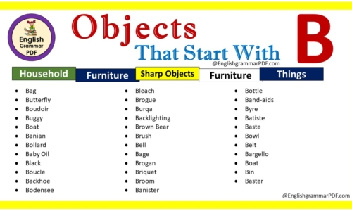 List Of Objects That Start With B – Download PDF