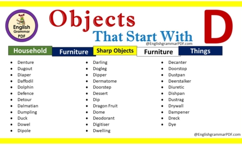 List Of Objects That Start With D – Download PDF