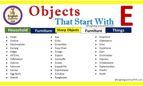 List Of Objects That Start With E – Download PDF