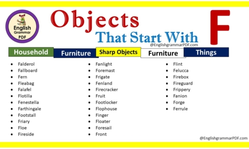 List Of Objects That Start With F – Download PDF