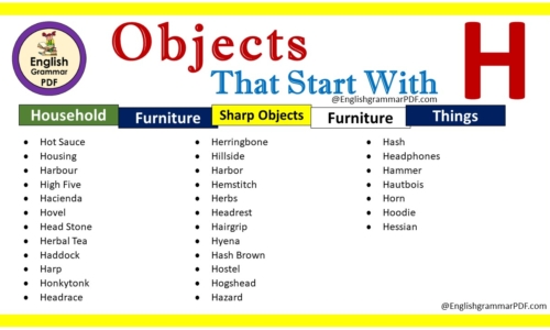 List Of Objects That Start With H – Download PDF