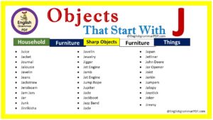 objects starting with j