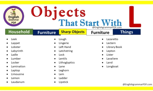 List Of Objects That Start With L – Download PDF