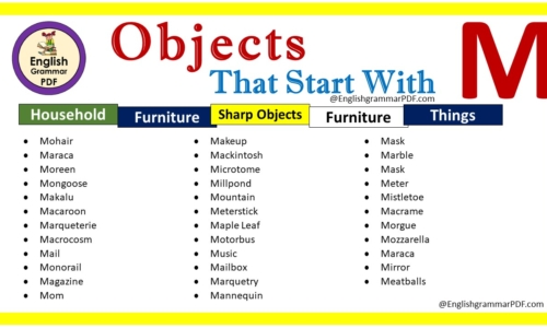 List Of Objects That Start With M – Download PDF