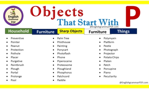 List Of Objects That Start With P – Download PDF