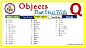 objects starting with q