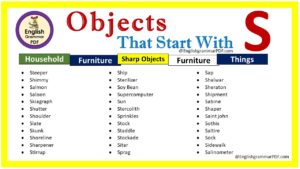 objects starting with s