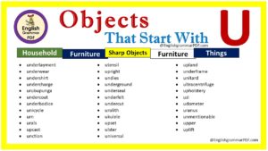 objects starting with u