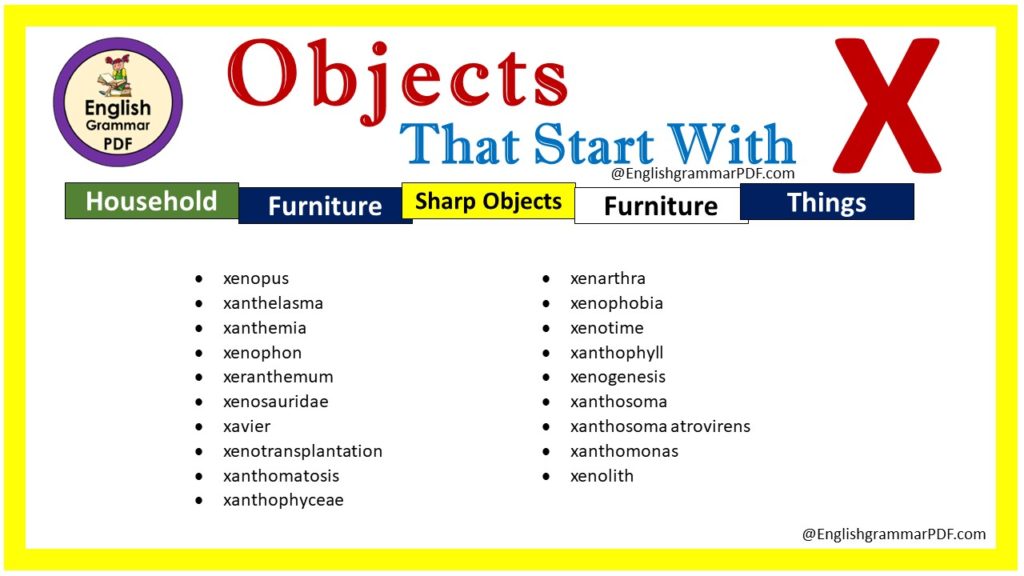 objects starting with x