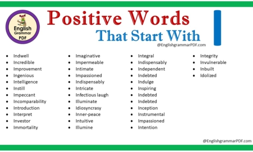 Positive Words That Start With I