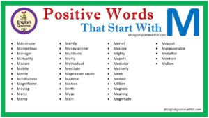 positive words that start with m