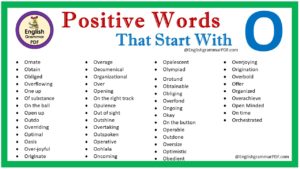 positive words that start with o