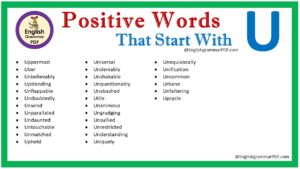 positive words that start with u