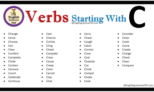 Verbs That Start With C