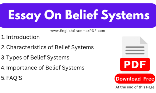 1000 Words Essay On Belief Systems -(Download Free PDF)