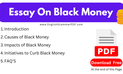 1000 Words Essay On Black Money -(Download Free PDF)