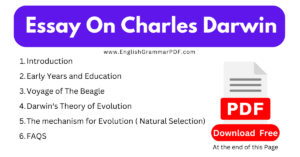 Essay On Charles Darwin