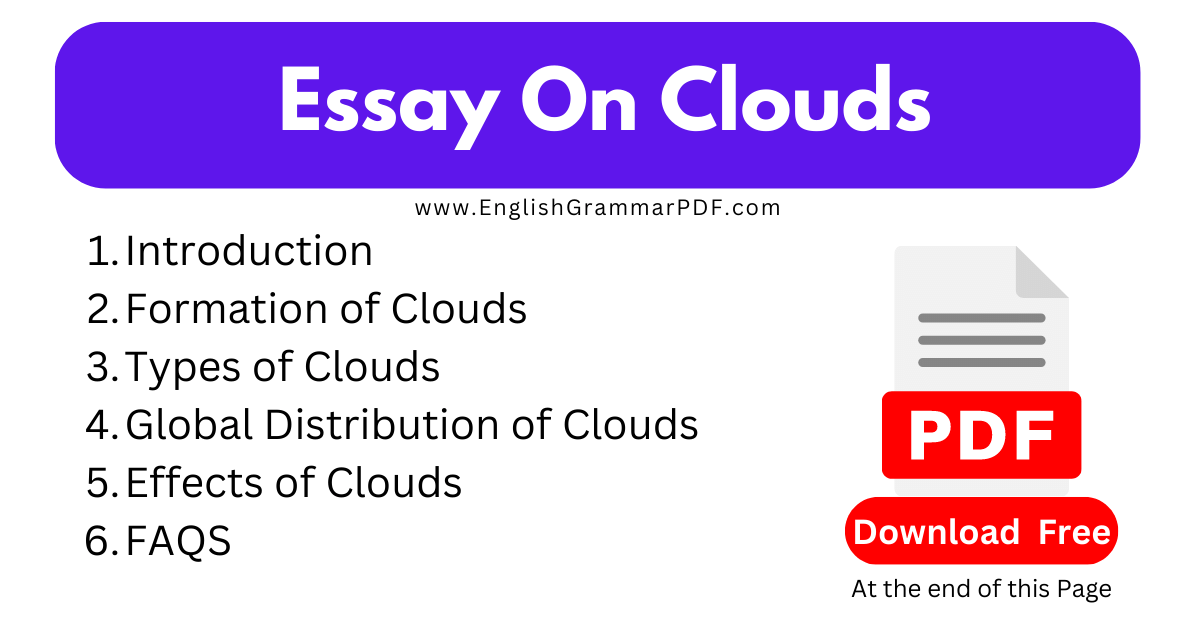 Essay On Clouds