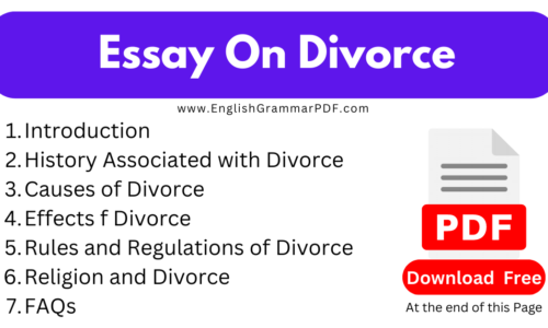 1000 Words Essay On Divorce -(Download Free PDF)