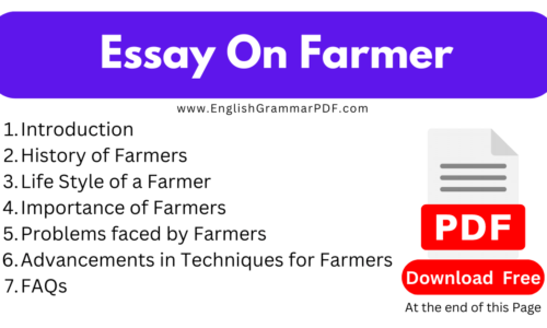 1000 Words Essay On Farmer -(Download Free PDF)