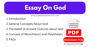 Essay On God