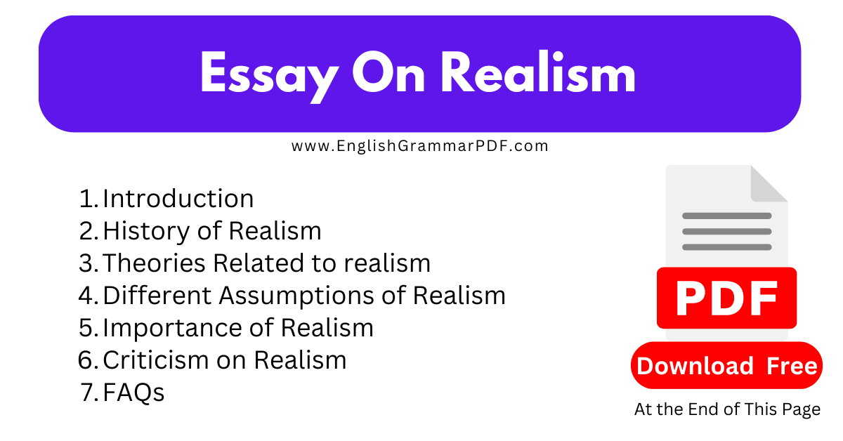 Essay On Realism