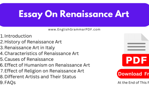 1000 Words Essay On Renaissance Art – Download Free