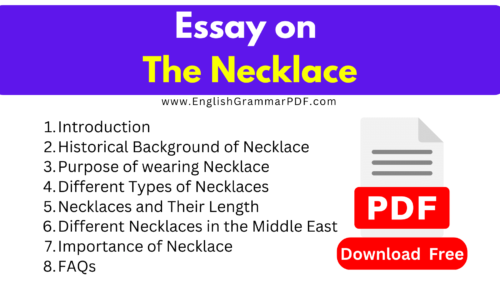 1000 Words Free Essay on The Necklace -(Download PDF)