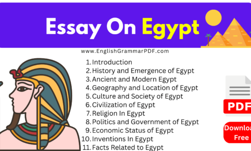 Essay On Egypt -(Download Free)1500 Words