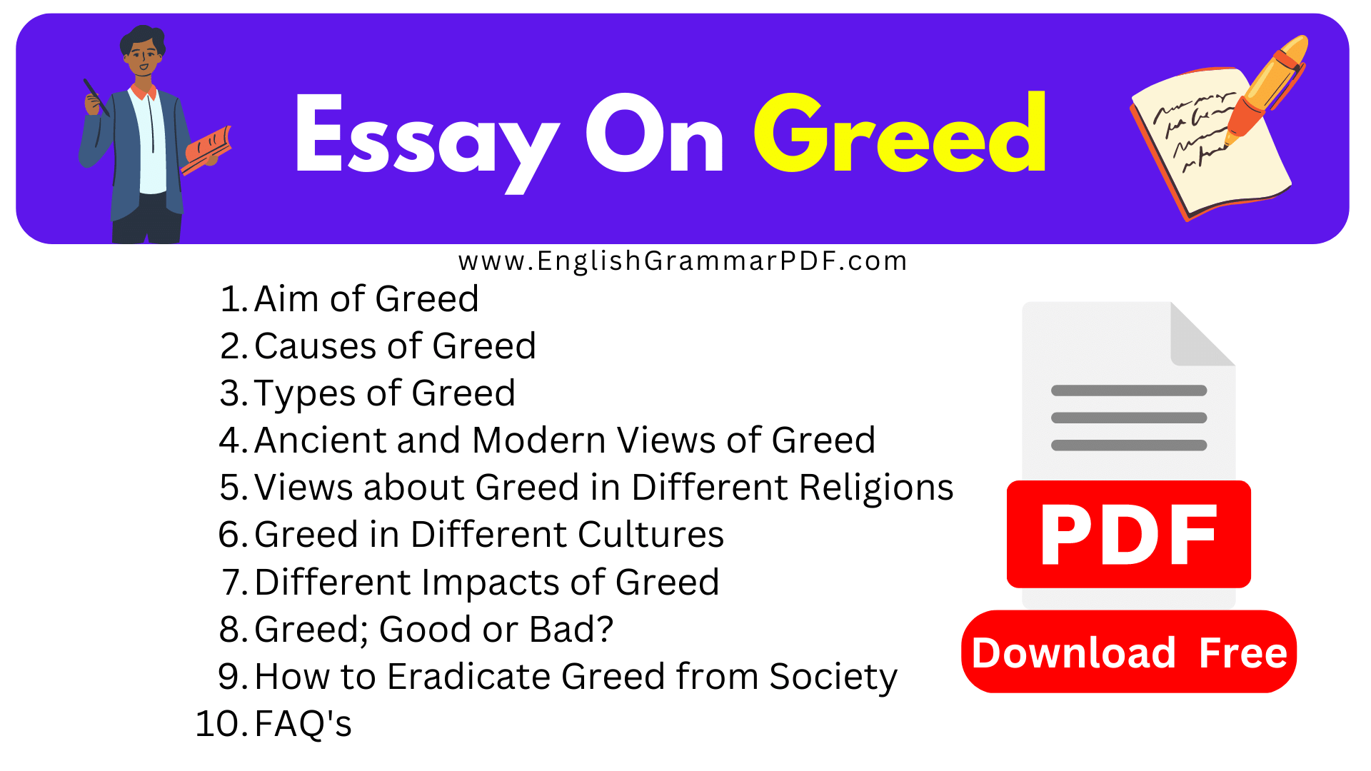 Essay On Greed